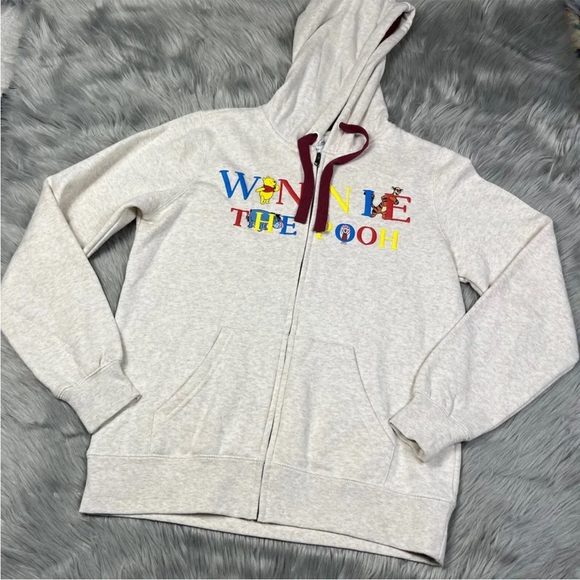 Disney Store Winnie The Pooh Zip Up Hoodie Womens Size Small - Picture 1 of 7
